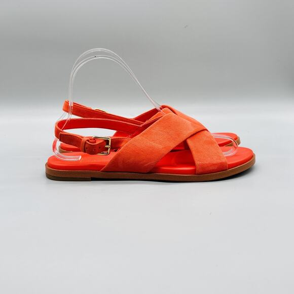 Cole Haan Shoes - Cole Haan Sandals Womens 7 Orange Suede Grand 360 Slingback Flats Comfort Shoes